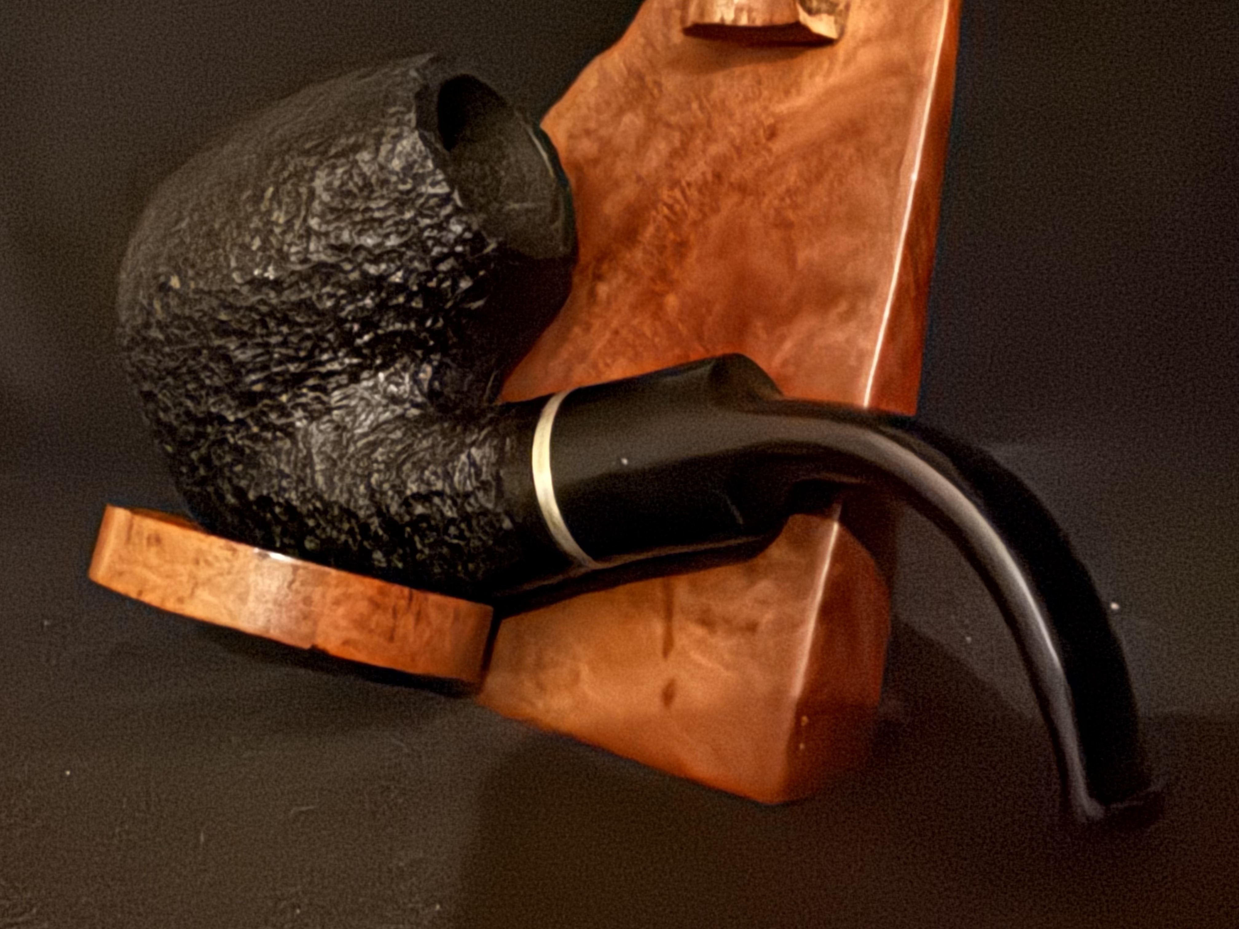 Wessex XL 125 Black Sandblast Full Bent Oom Paul Pipe, Made in France, Unsmoked 11
