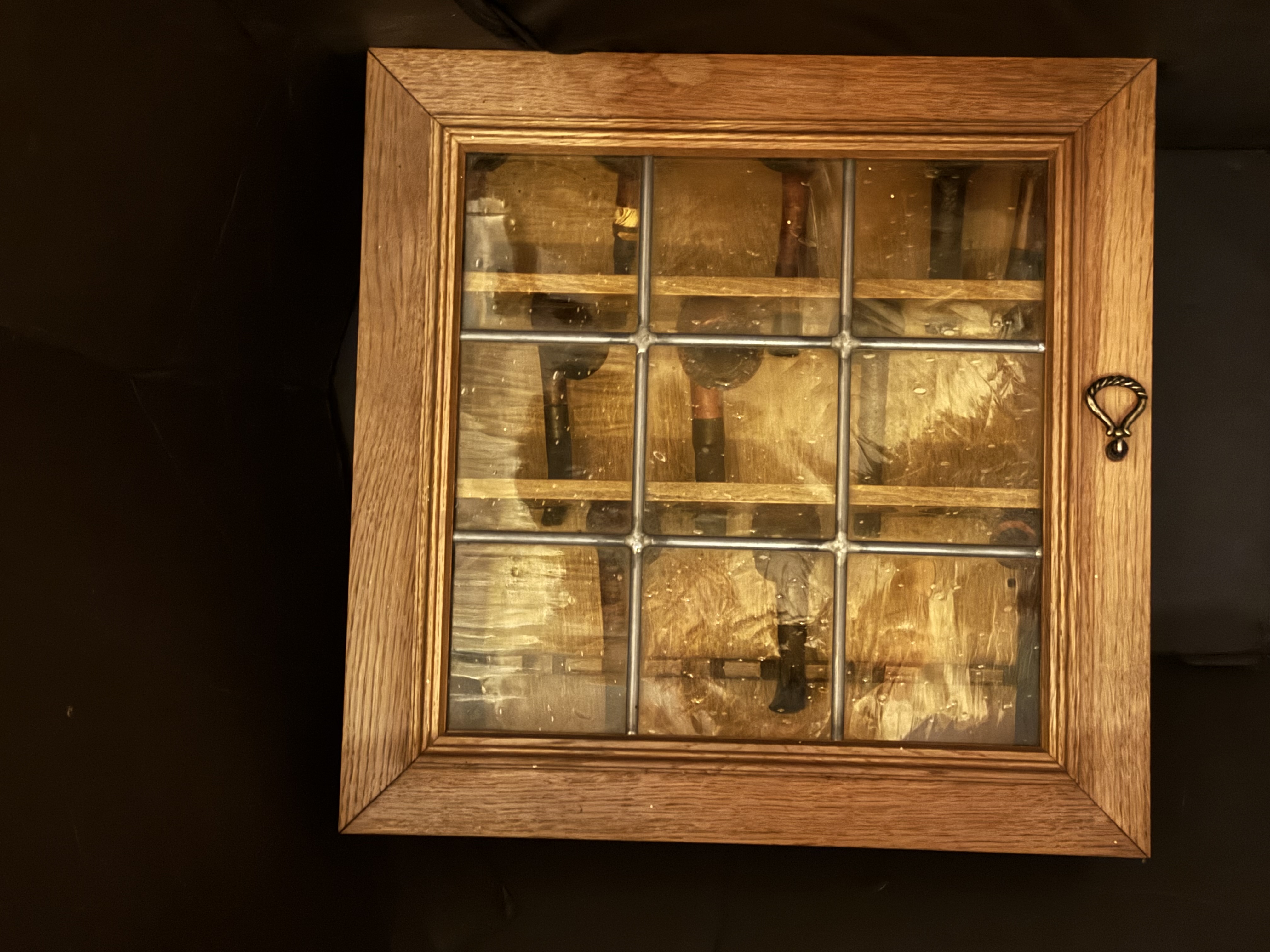 Glass & Acrylic Pipe Display Cabinet for 24 Pipes 4