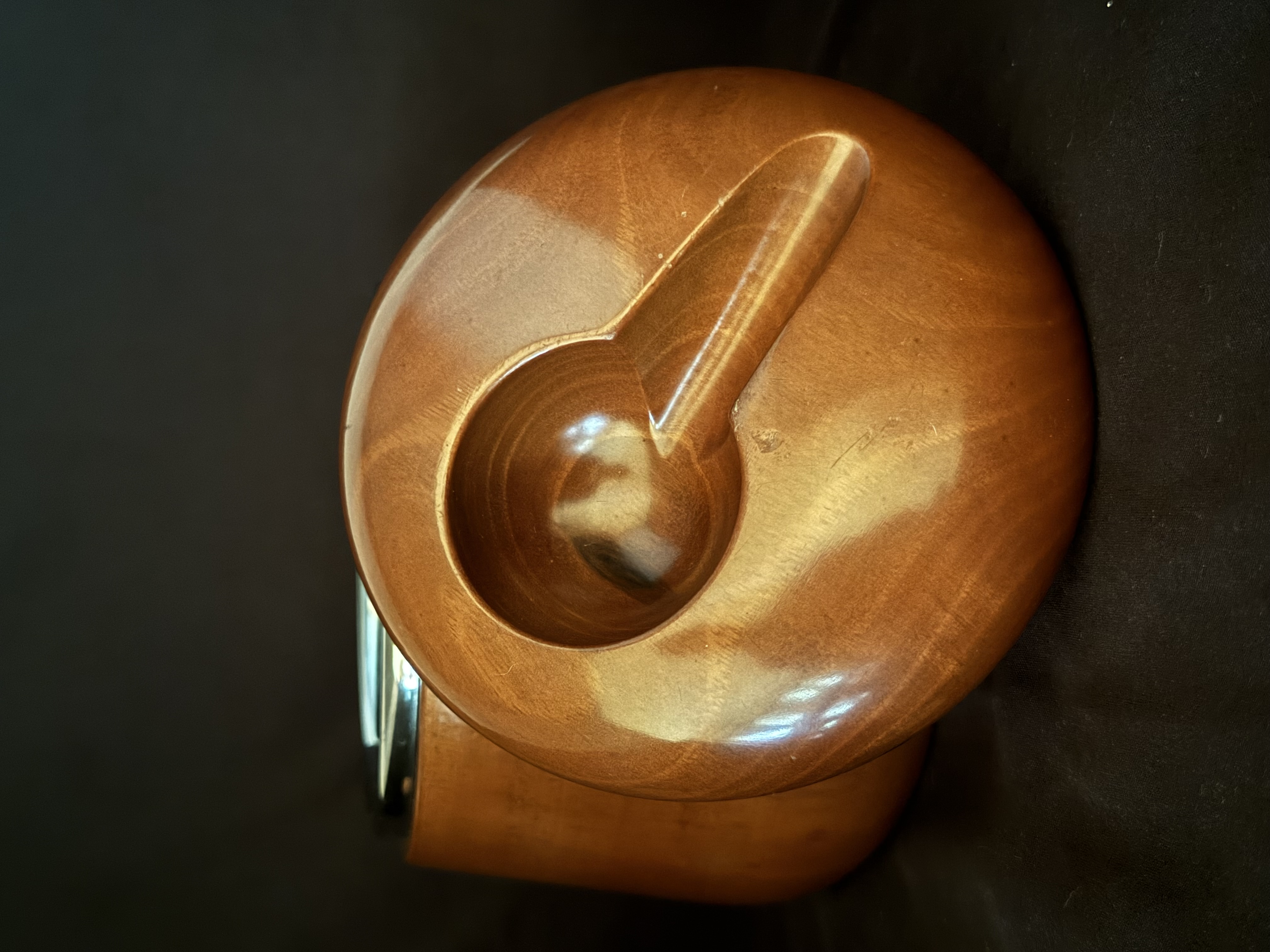 Wooden Tobacco Jar with Pipe Holder - Pre-owned 2