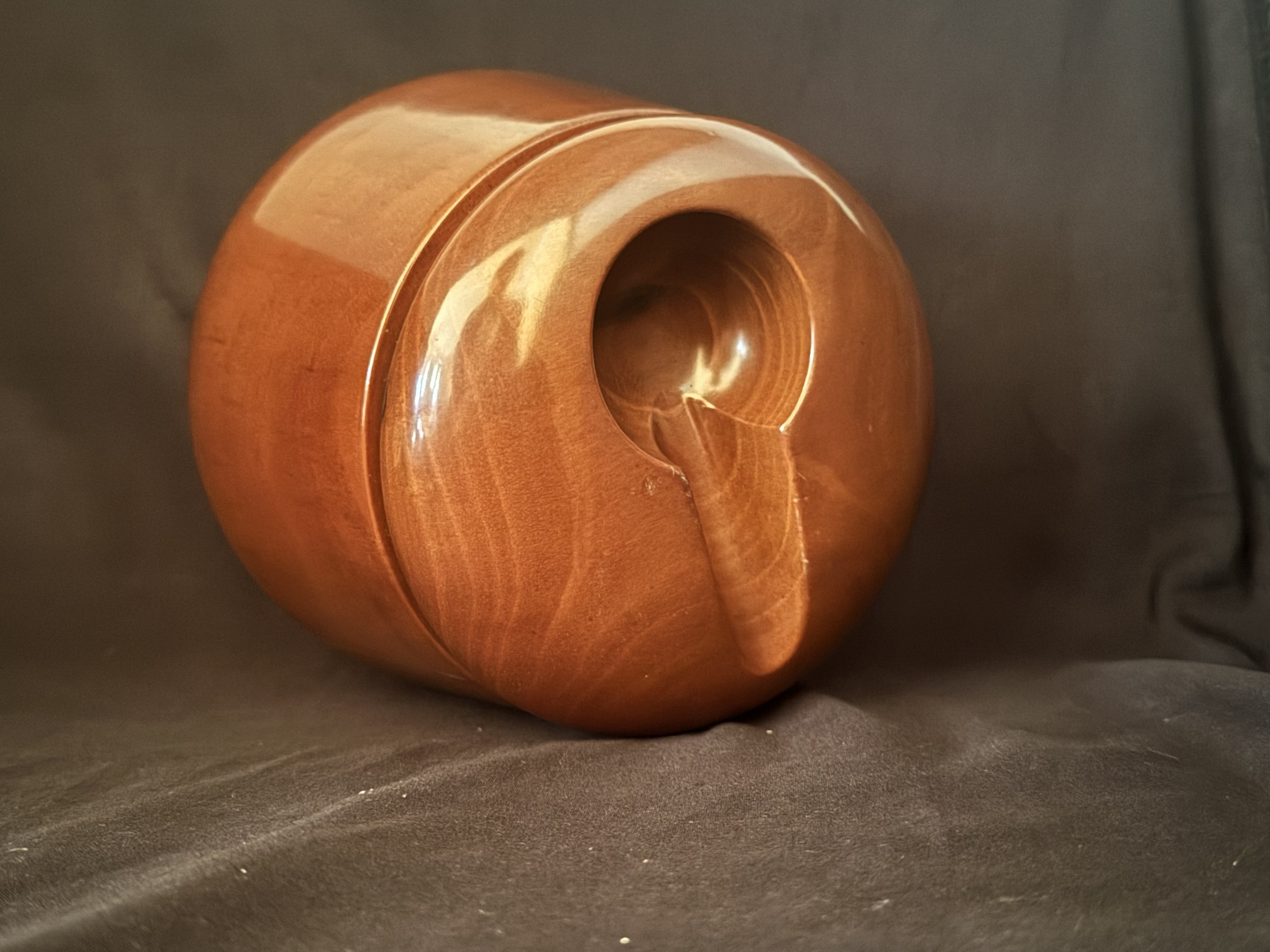 Wooden Tobacco Jar with Pipe Holder - Pre-owned 5
