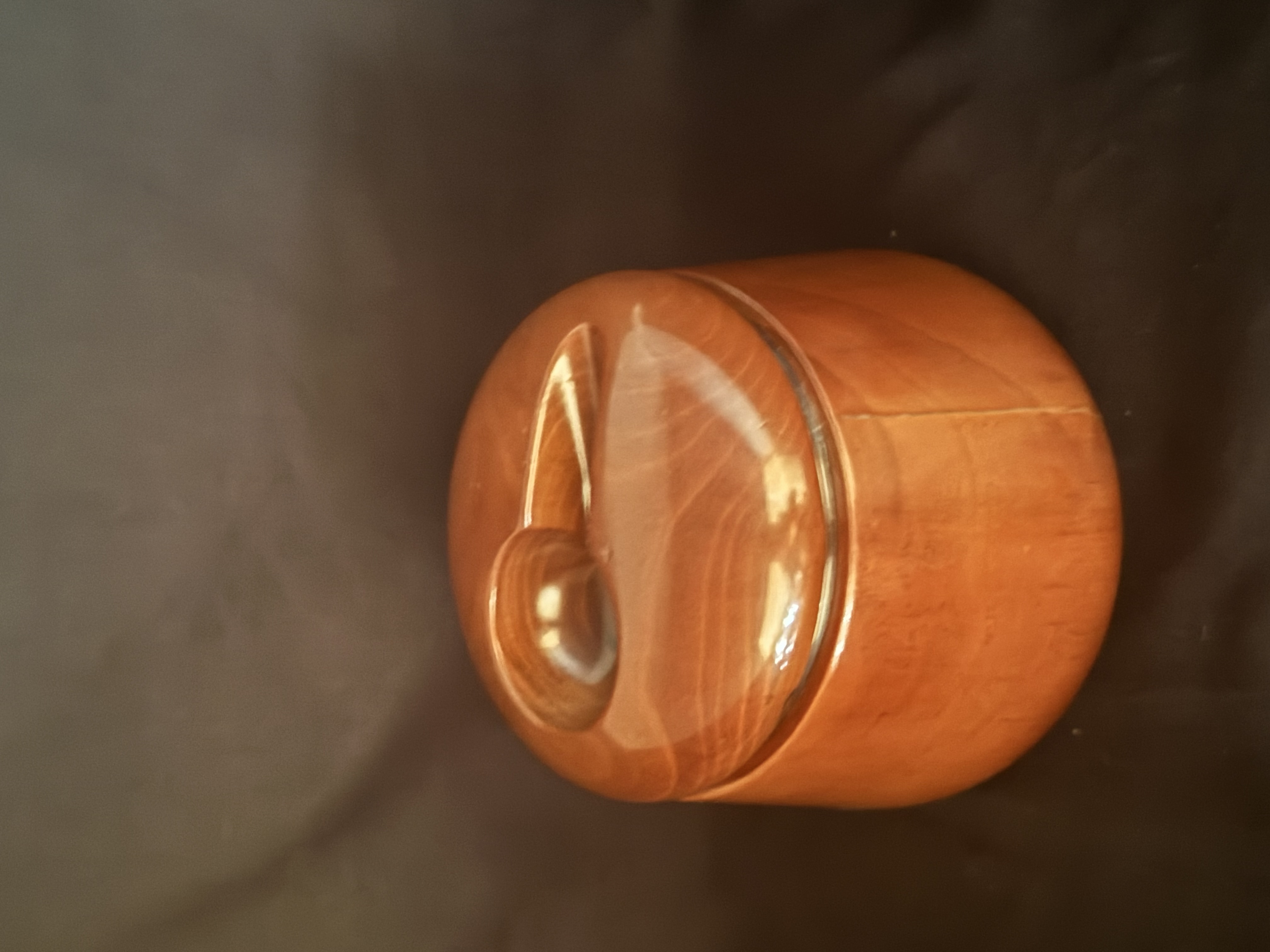 Wooden Tobacco Jar with Pipe Holder - Pre-owned 6