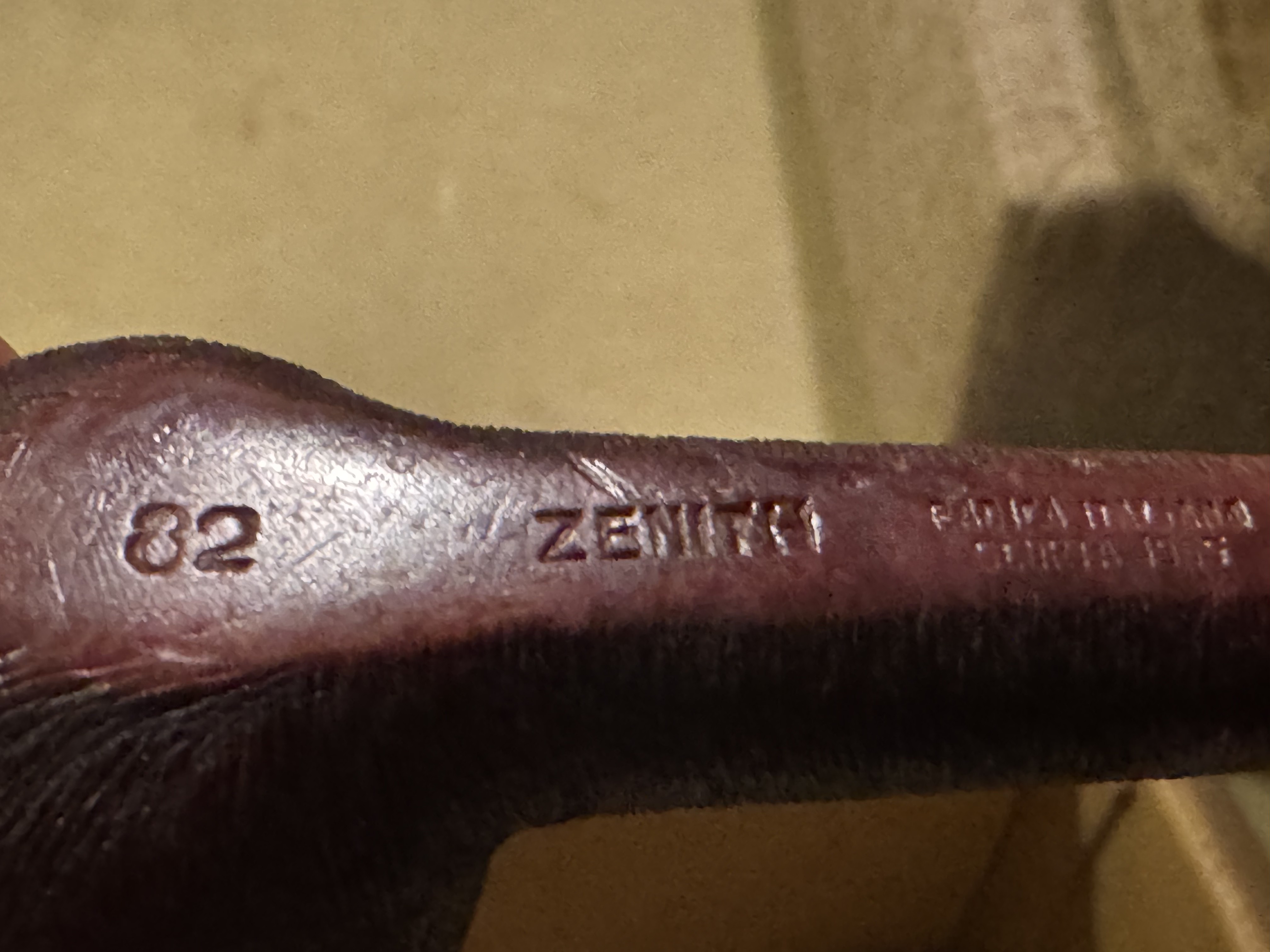 Zenith Italian Briar Straight Billiard Estate Pipe, 1955, Brush Finish, Unsmoked 12